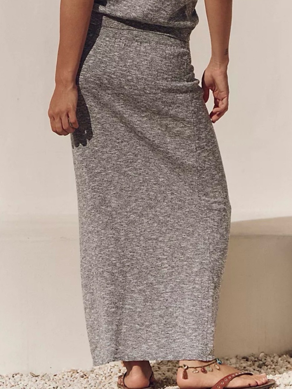 Free People Isabella Sweater Skirt. NWOT. Black